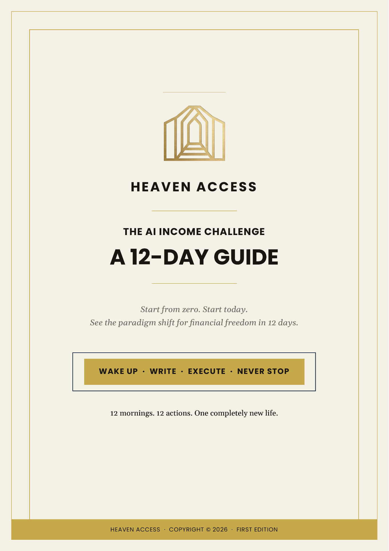 The AI Income Challenge - A 12 Day Guide - Heaven Access